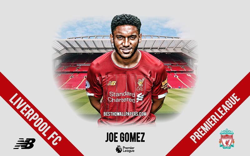 Joe Gomez, Liverpool FC, portrait, English footballer, defender, 2020 Liverpool uniform, Premier League, England, Liverpool FC footballers 2020, football, Anfield, HD wallpaper