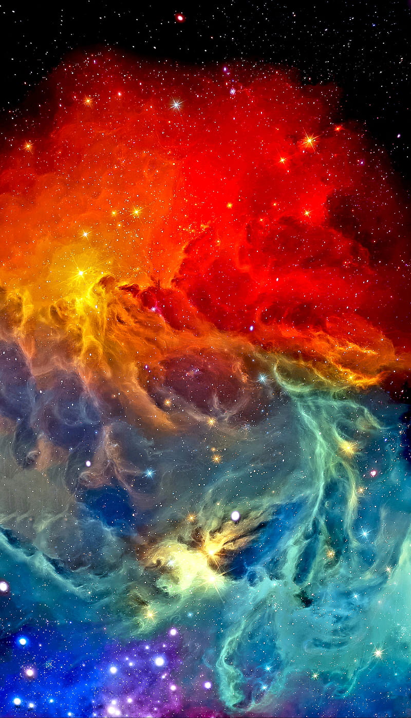 Galaxy, beautiful, black, blue, nature, rainbow, red, stars, universum, HD  phone wallpaper | Peakpx
