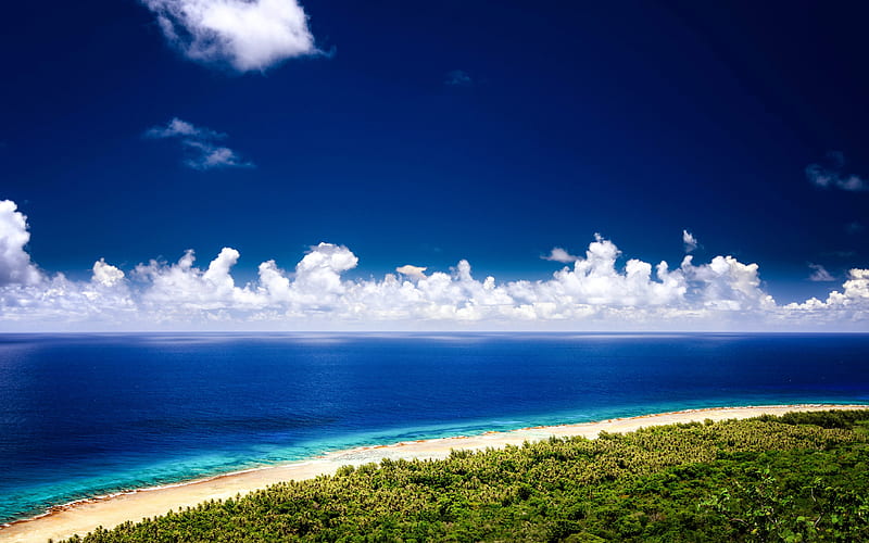 Guam coast, Pacific Ocean, beach, Micronesia, USA, HD wallpaper