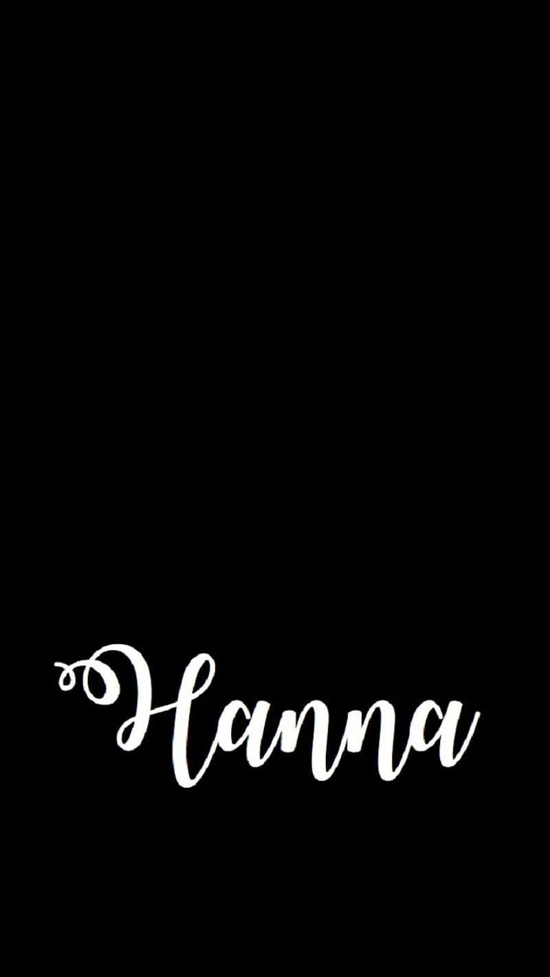 Hanna, black, calligraphy, dark, name, HD phone wallpaper
