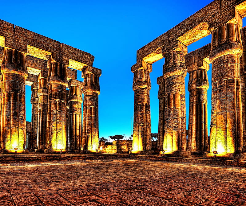 Luxor Temple, ancient, egypt sunset, temple, HD wallpaper