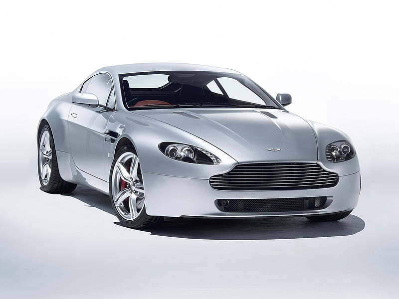 Aston Martin, Aston Martin V8 Vantage, Car, Coupé, Grand Tourer, Luxury Car, Silver Car, HD wallpaper