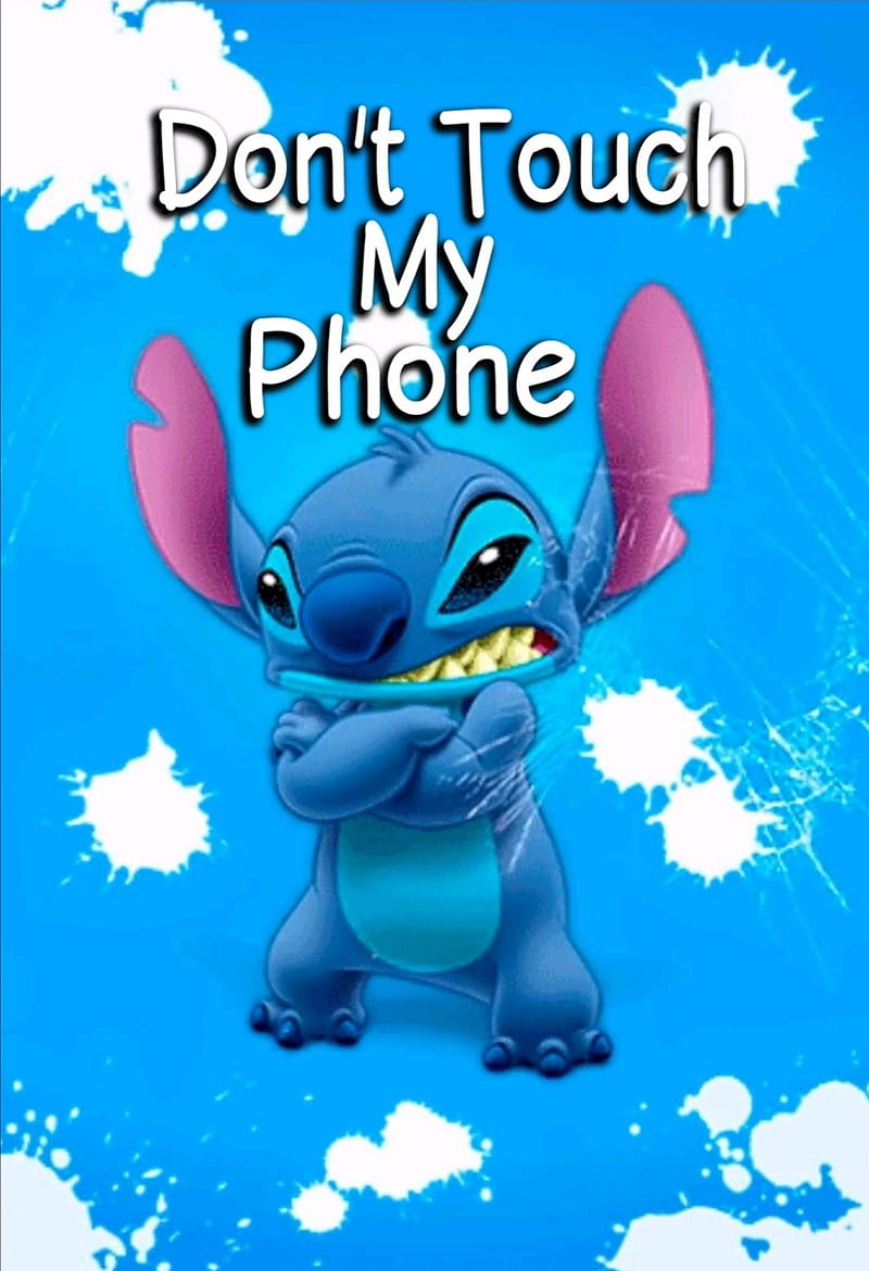 Dont touch my phone, stich, HD phone wallpaper