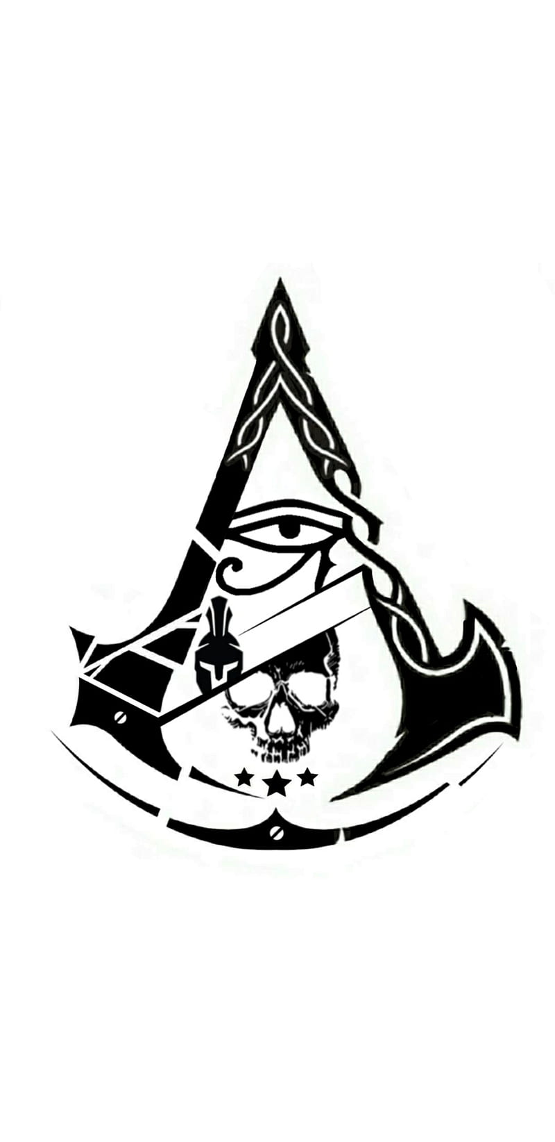 Assassins creed logo, assassins creed, black flag, brotherhood, odyssey, origins, rogue, syndicate, unity, valhalla, HD phone wallpaper