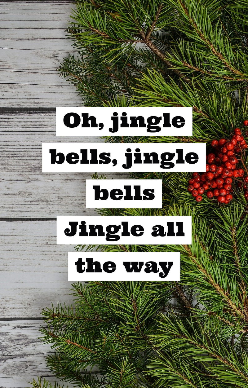 Christmas carol, bells, christmas tree, green, jingle, jingle bells