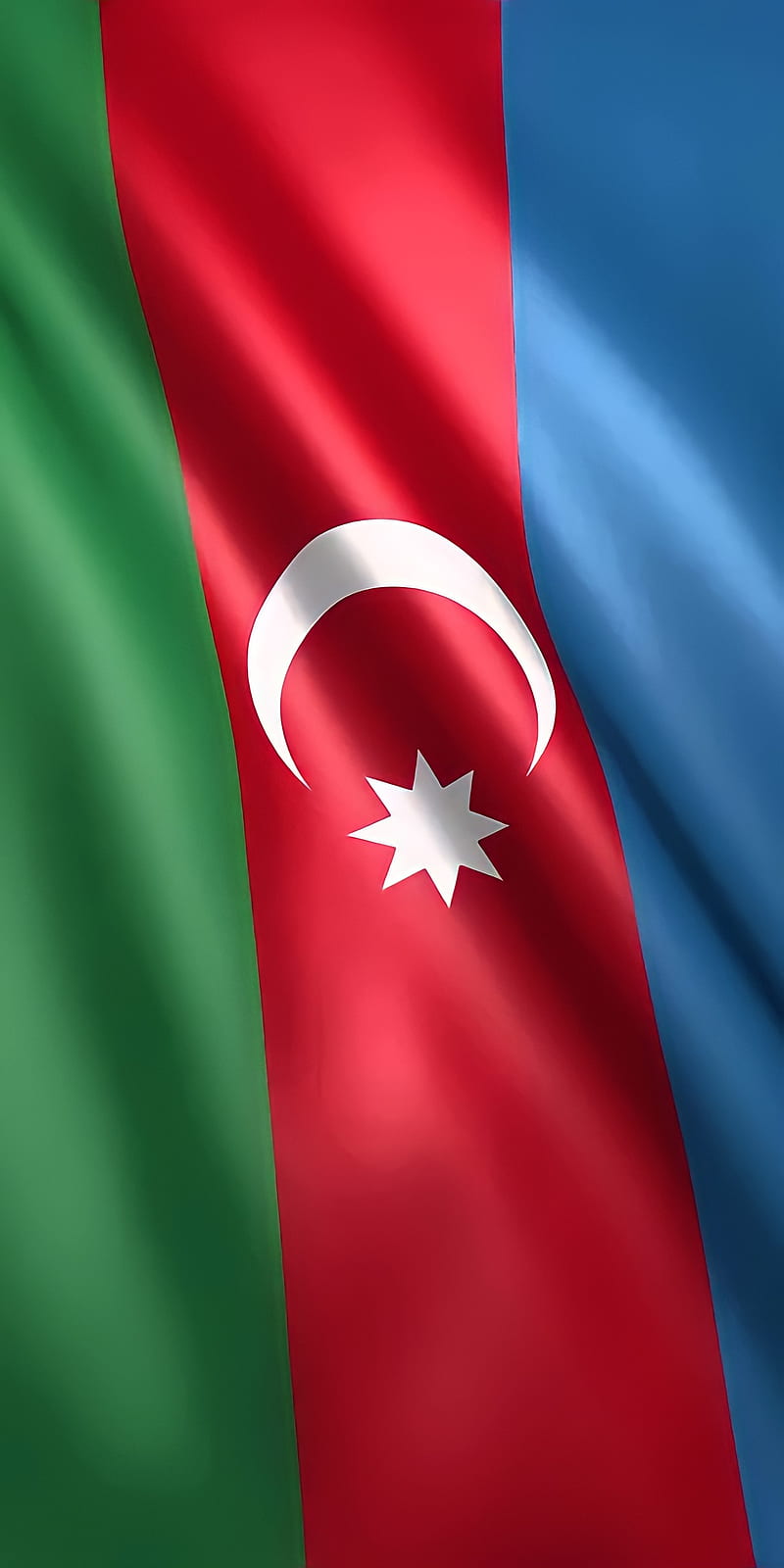 Azerbaijan Flag, caucasus, flags, kavkaz, turkish, HD phone wallpaper