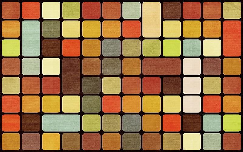 Abstract, Pattern, Brown, Square, Artistic, HD wallpaper