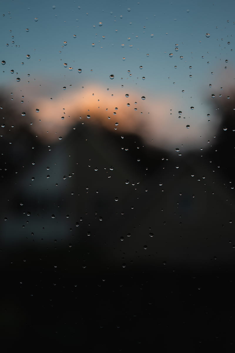 blur, glass, drops, silhouette, HD phone wallpaper