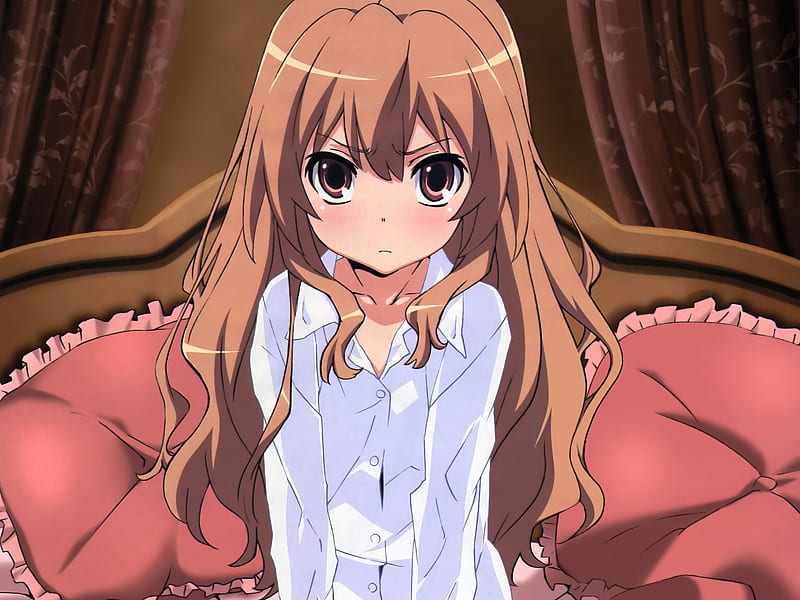 short Anime girl, Taiga aisaka, long light brown hai... | OpenArt-demhanvico.com.vn