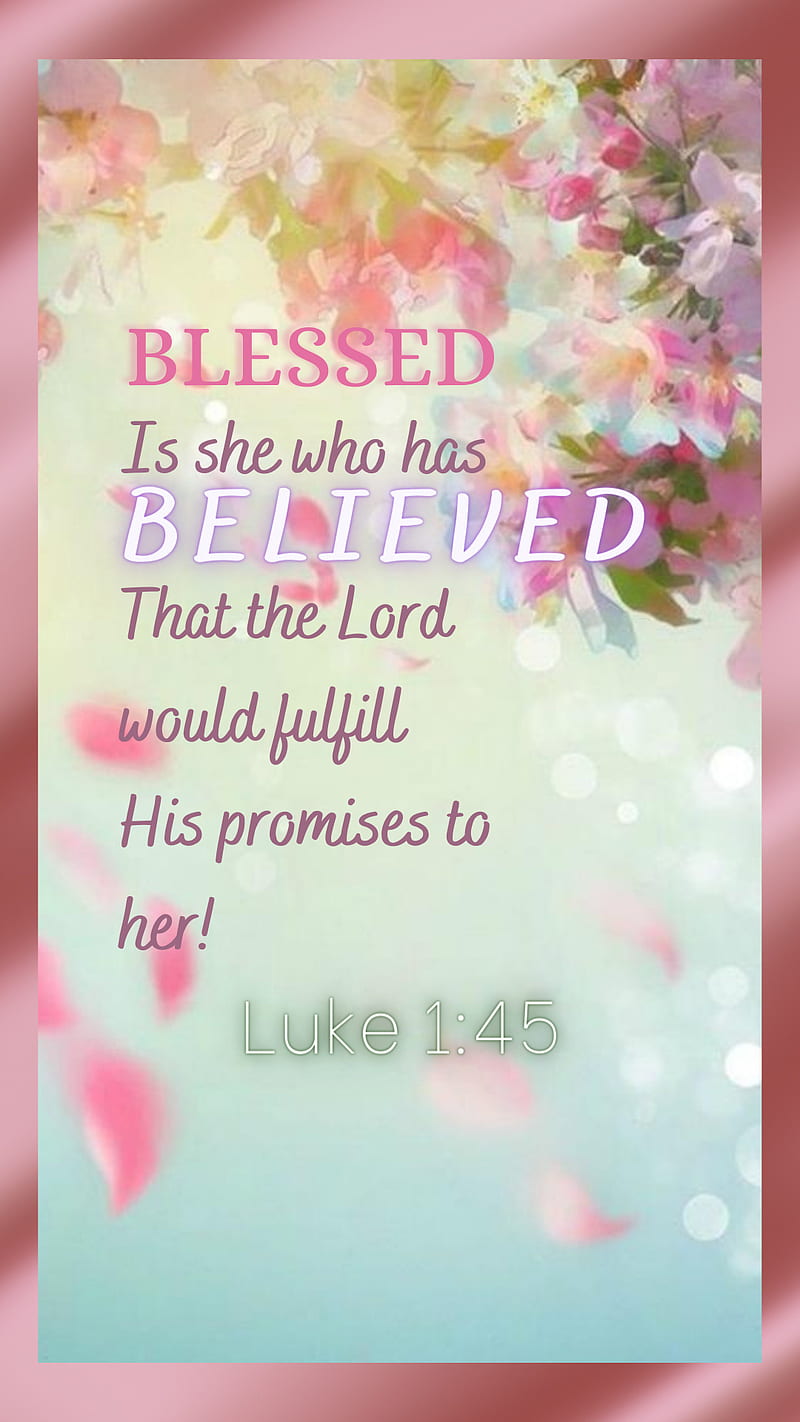 Blessed is she, bible quotes, christian, happy, love, quotes, thankful, HD phone wallpaper