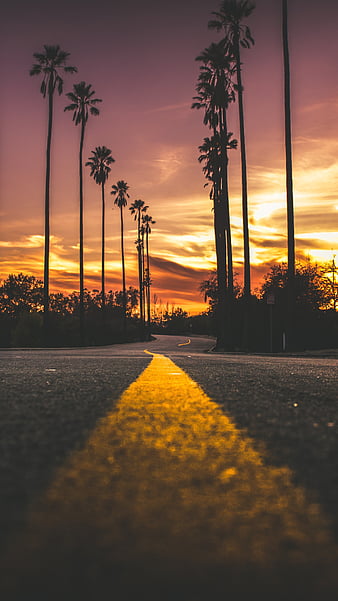 California sunset, street, sunset, HD phone wallpaper | Peakpx