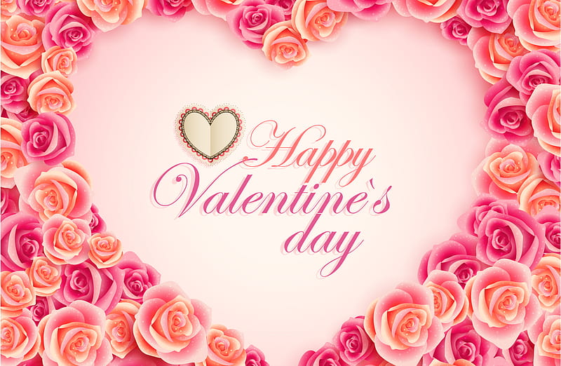 Happy Valentine's Day!!!, pretty, rose, bonito, valentine, sweet, graphy, love, flowers, beauty, for you, pink, harmony, valentines day, lovely, romantic, romance, holiday, colors, soft, i love you, corazones, delicate, roses, elegantly, bouquet, heart, flower, nature, white, HD wallpaper