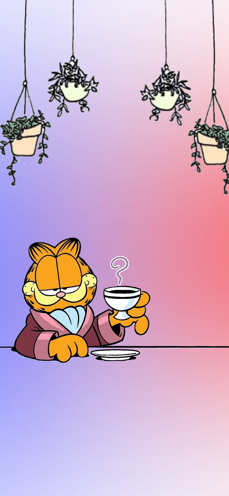 Morning Garfield, cartoon, coffee, garfield, morning, plants, HD phone  wallpaper | Peakpx