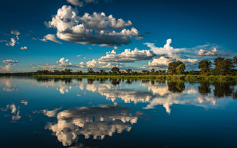 Earth, River, Africa, Cloud, Namibia, Reflection, HD wallpaper