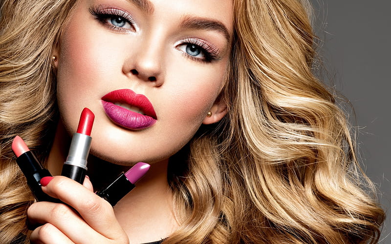 Pretty woman, Model, Lips, Hairstyle, Lipstick, HD wallpaper