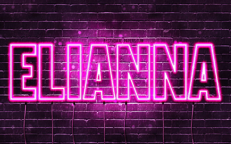 Elianna with names, female names, Elianna name, purple neon lights ...