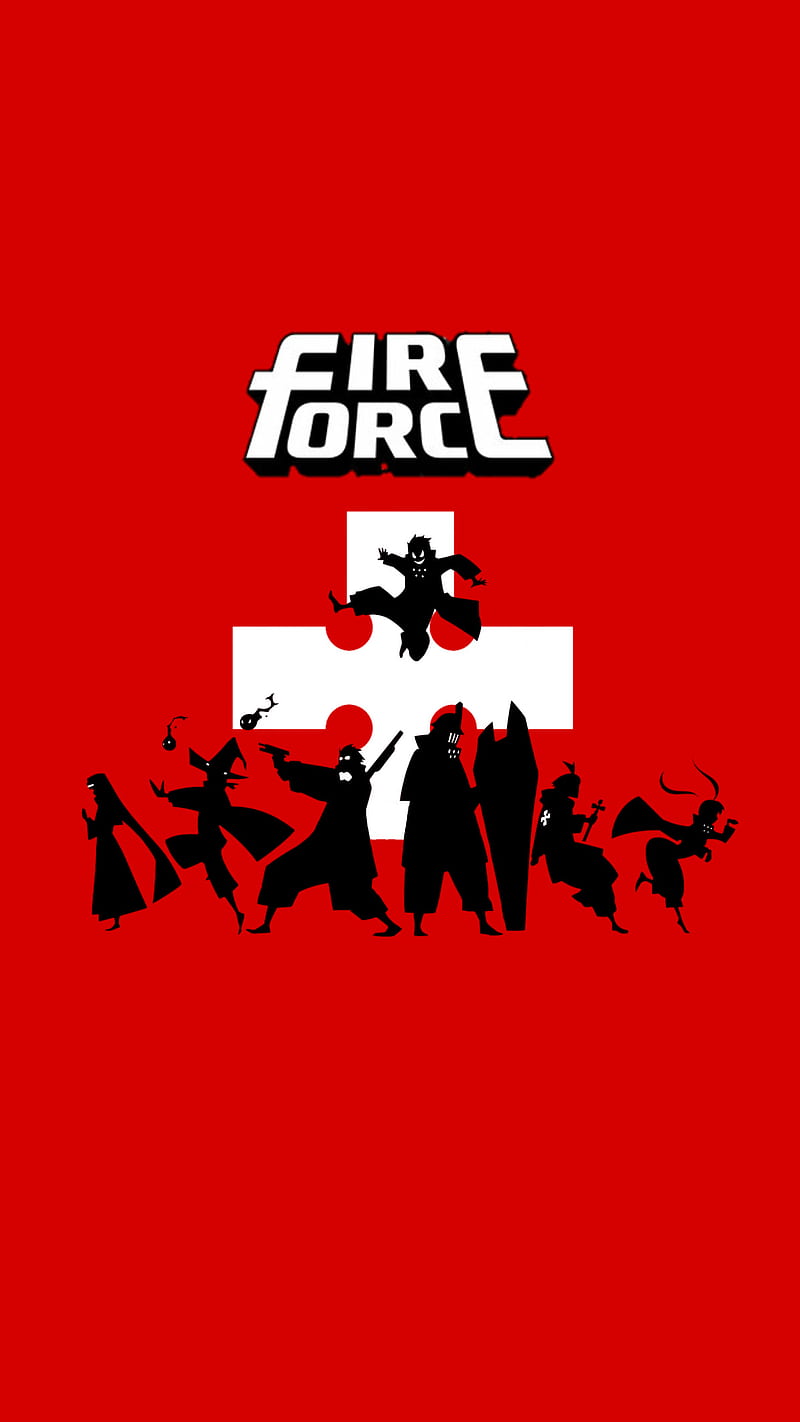 Fire Force anime black cross dark evangelist red symbol HD phone  wallpaper  Peakpx