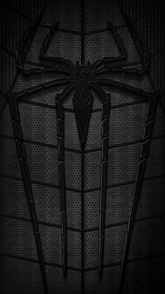 Black spider logo on spiderman costume 2K wallpaper download