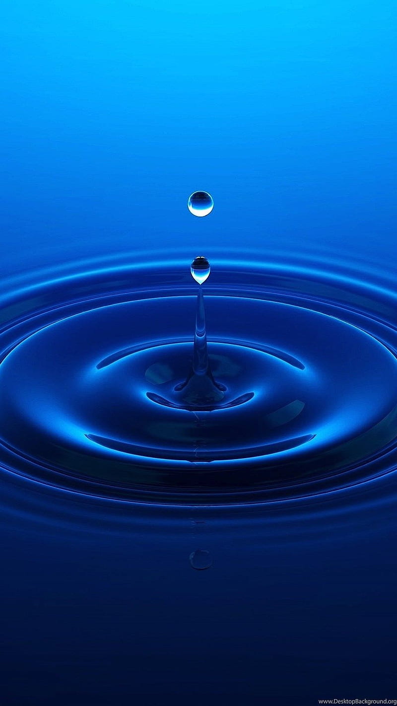 Blue Water Drop Background , water drop, HD phone wallpaper