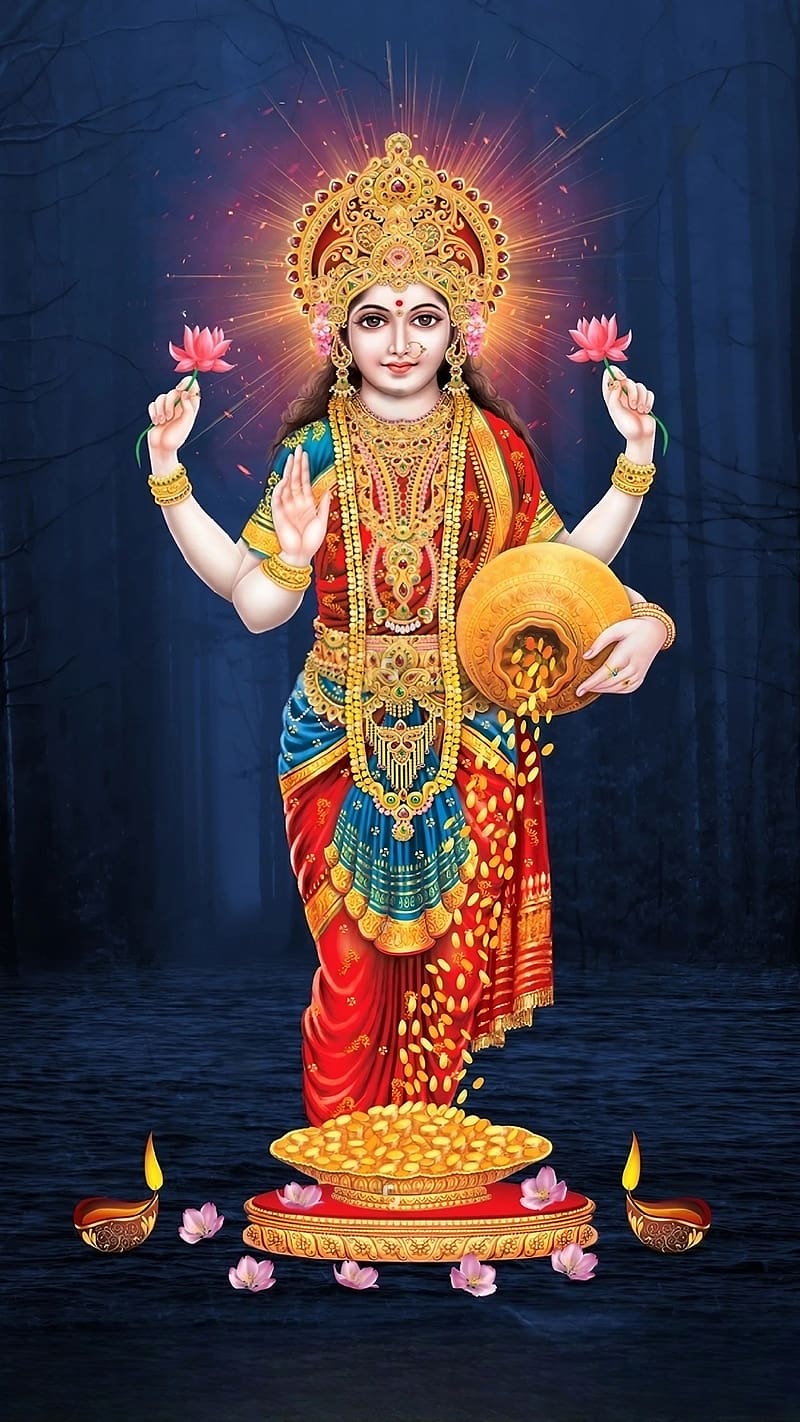 Laxmi Mata, Hindu God, bhakti, devotional, goddess, HD phone ...