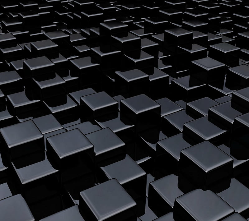 3D Cubes, black, blocks, HD wallpaper | Peakpx