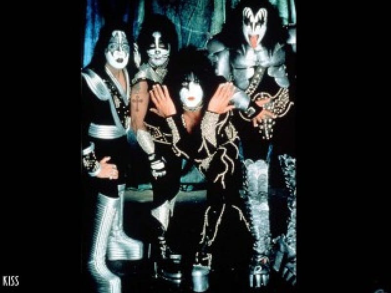 Kiss, rock, makeup, band, heavy, guitars, rock and roll, HD wallpaper