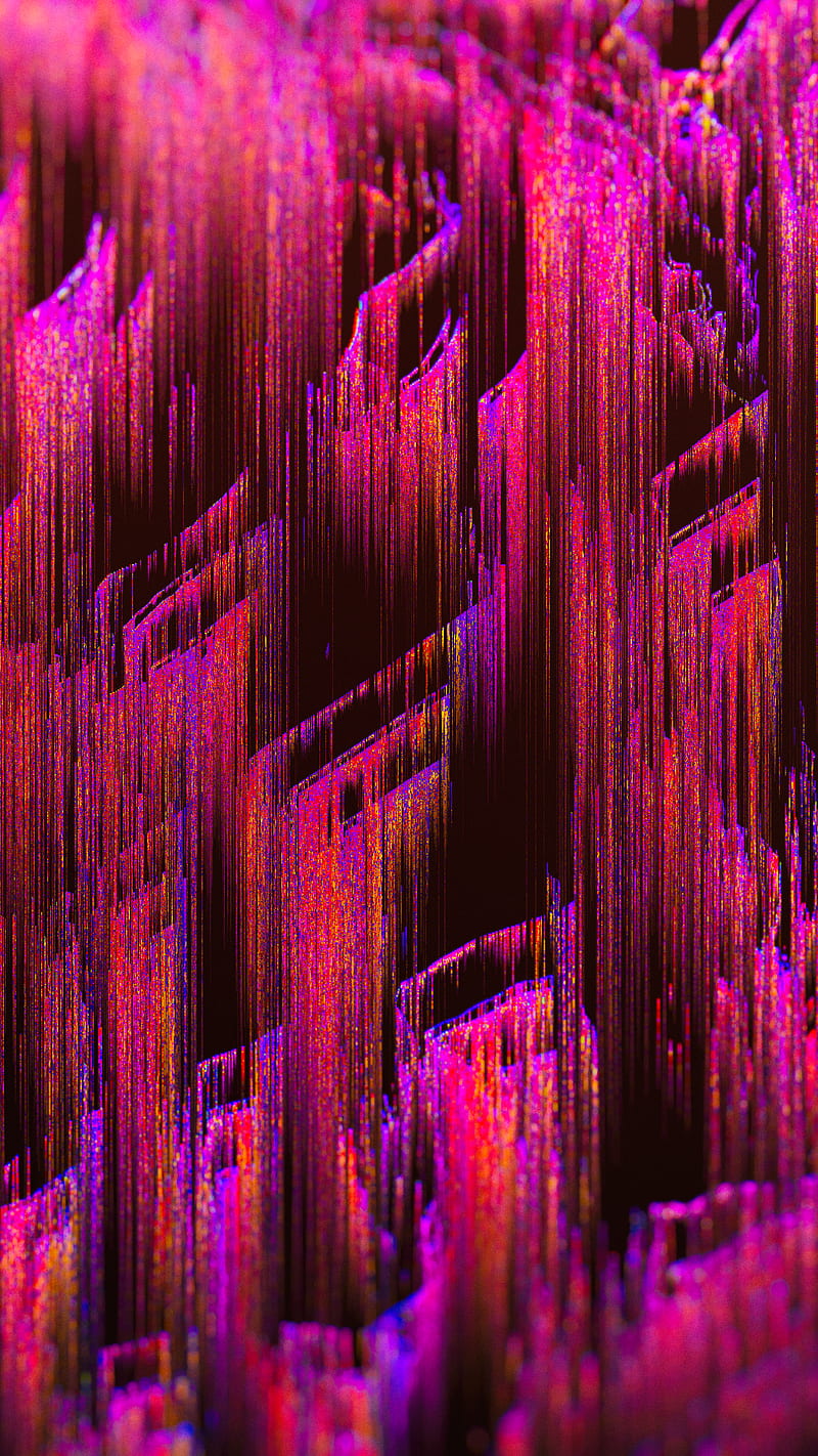 Pixel sort vertical, red, HD phone wallpaper