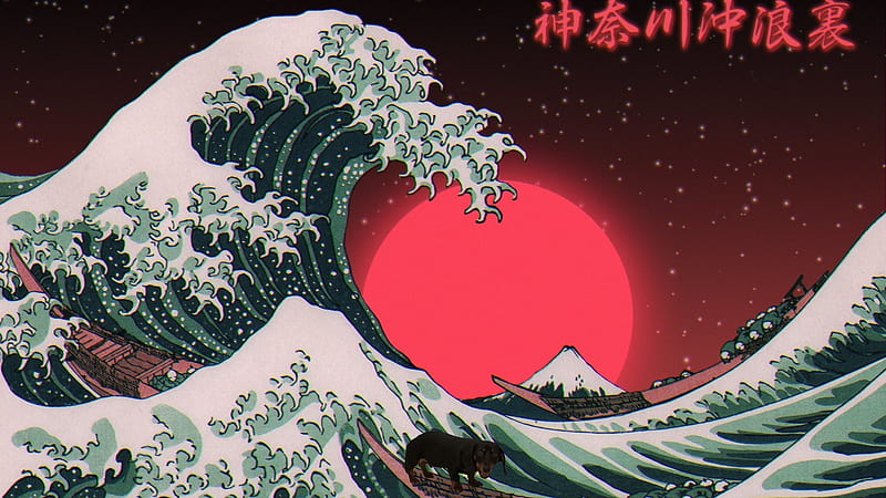 Great Finn Wave, Japanese Wave, HD wallpaper