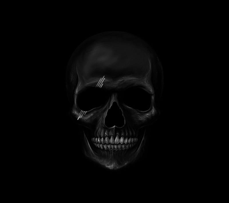 Dark Skull, bones, skeleton, HD wallpaper