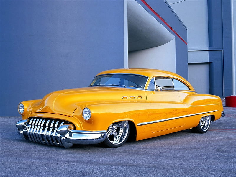1950 Buick Sedanette Low Rider, Wheels, Grill, Yellow Car, Windshield, Chrome, Showcased, Classic, Beauty, Low Rider, Steering Wheel, Vintage, Headlights, HD wallpaper