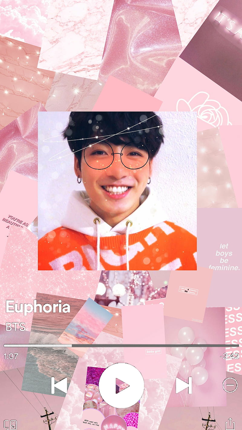 Jungkook soft pink, army, bts, cute, jeon jungkook, kookie, kooky, HD mobile wallpaper