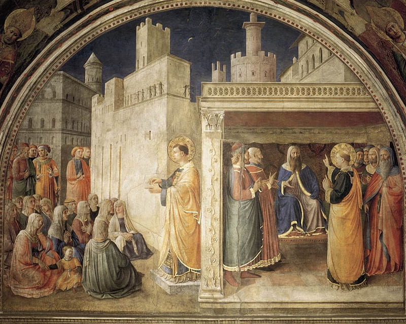 Saint Preaching, religious, italian, renaissance, catholic, HD wallpaper