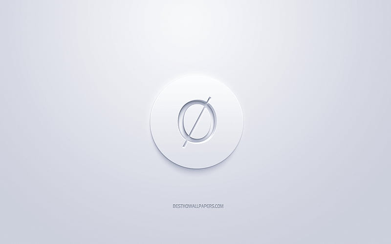 Omni logo, 3d white logo, 3d art, white background, cryptocurrency, Omni, finance concepts, business, Omni 3d logo, HD wallpaper