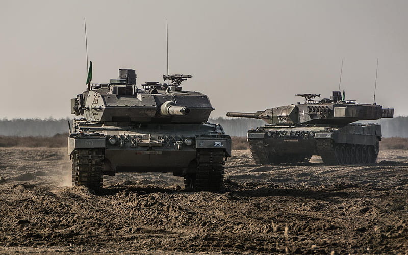 Leopard 2A7, Bundeswehr, German battle tanks, training ground, German army, tanks, modern armored vehicles, Germany, HD wallpaper