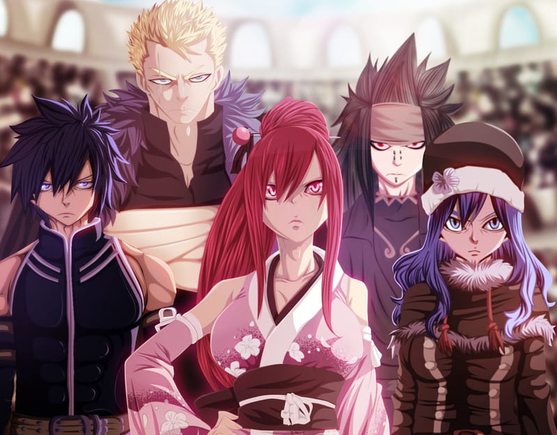 Fairy Tail Dragon Slayers digital wallpaper #Anime Fairy Tail Cobra (Fairy  Tail) Gajeel Redfox Laxus Dreya…