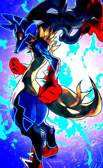 Lucario and Greninja, nintendo, pokemon, HD phone wallpaper