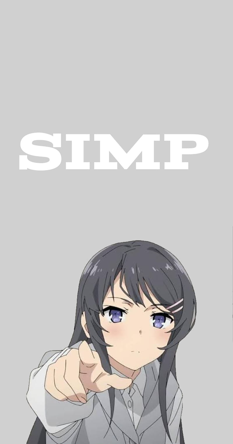 Mai-san SIMP, bunny girl, bunny girl senpai, funny, rdndobs, smip, HD phone wallpaper
