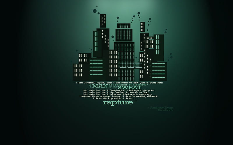 City of Rapture, bioshock, rapture, would you kindly, flood, andrew ryan, HD wallpaper