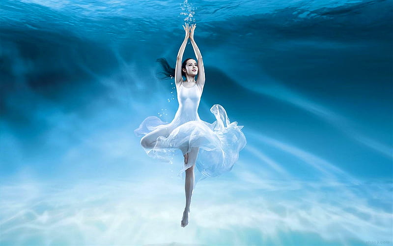 UNDERWATER BALLET, ballet, underwater, dance, dancer, HD wallpaper