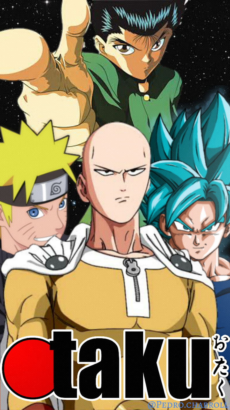 Goku Saitama yusuke, dbz, heroes, naruto, one punch man, otaku, super, tu tu hakusho, HD phone wallpaper