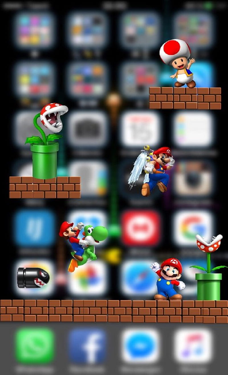 mario awesome, gaming, vintage, HD phone wallpaper