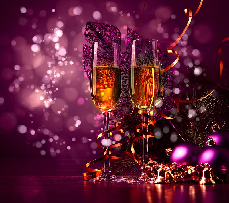 Happy holidays, champagne, christmas, new year, HD wallpaper