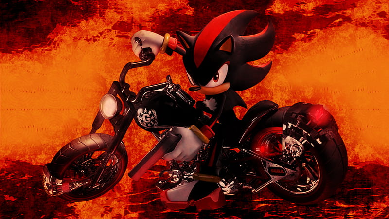 Sonic, Shadow the Hedgehog, Bike , Gun , Pistol, HD wallpaper