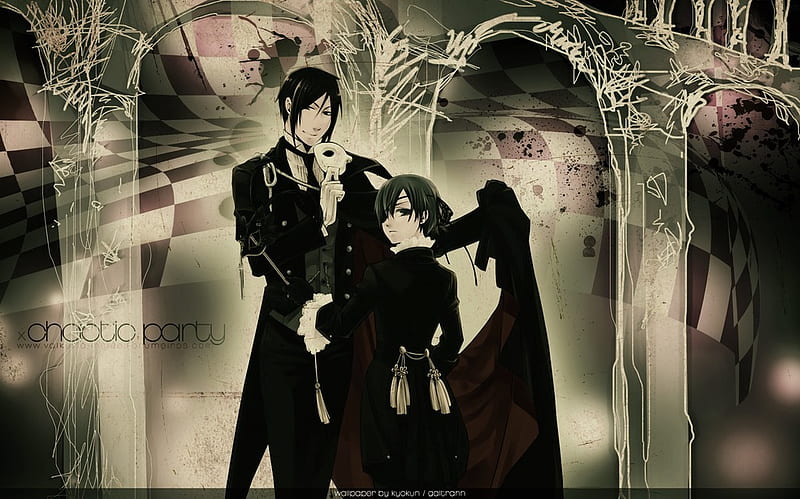 Shall We Go To The Chaotic Party, My Lord?, sebastian, boys, kuroshitsuji, gothic, anime, party, my lord, hot, ciel, chaotica, HD wallpaper