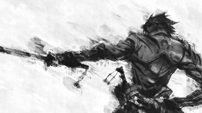 Download wallpaper look, anime, art, samurai, guy, Shimazu