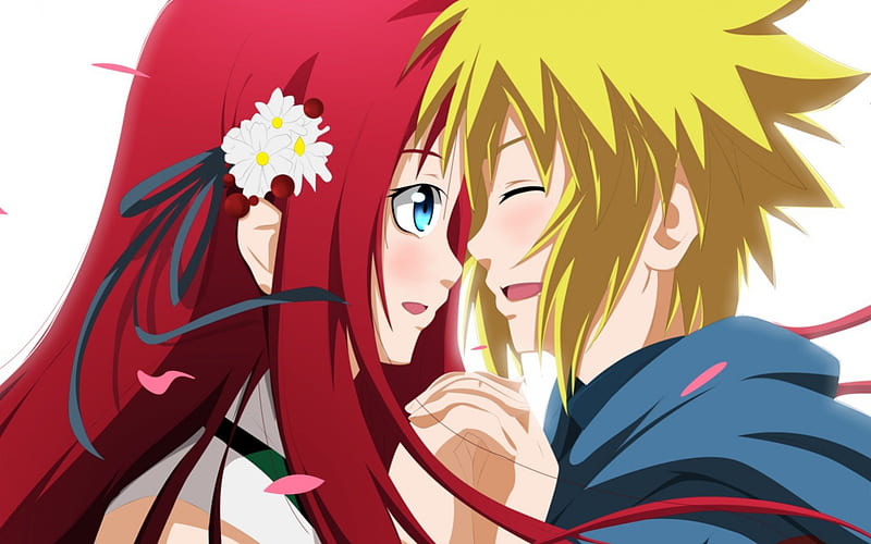 namikaze minato and uzumaki kushina, naruto, anime, hokage, manga, uzumaki clan, HD wallpaper