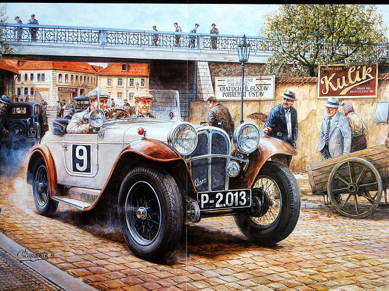 Old Race Cars, Classic Car Art, HD wallpaper