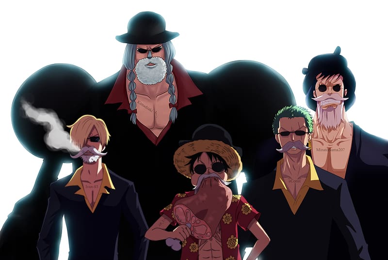Anime, One Piece, Roronoa Zoro, Monkey D Luffy, Sanji (One Piece), Franky (One Piece), Kin'emon (One Piece), HD wallpaper