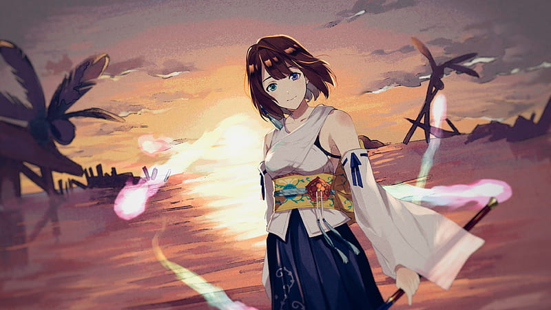 Final Fantasy X-2, games, peine, cg, video game, game, video games, yuna,  rikku, HD wallpaper