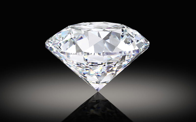 large diamond, precious stone, gemstone, 3d crystal, HD wallpaper